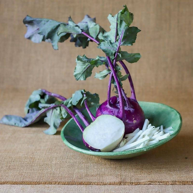 Purple Kohlrabi (bunch of two small heads)